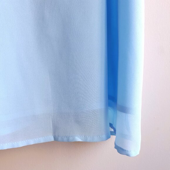 SPENSE Racerback Tank Top with Contrasting Straps in Sky Blue - Picture 3 of 11